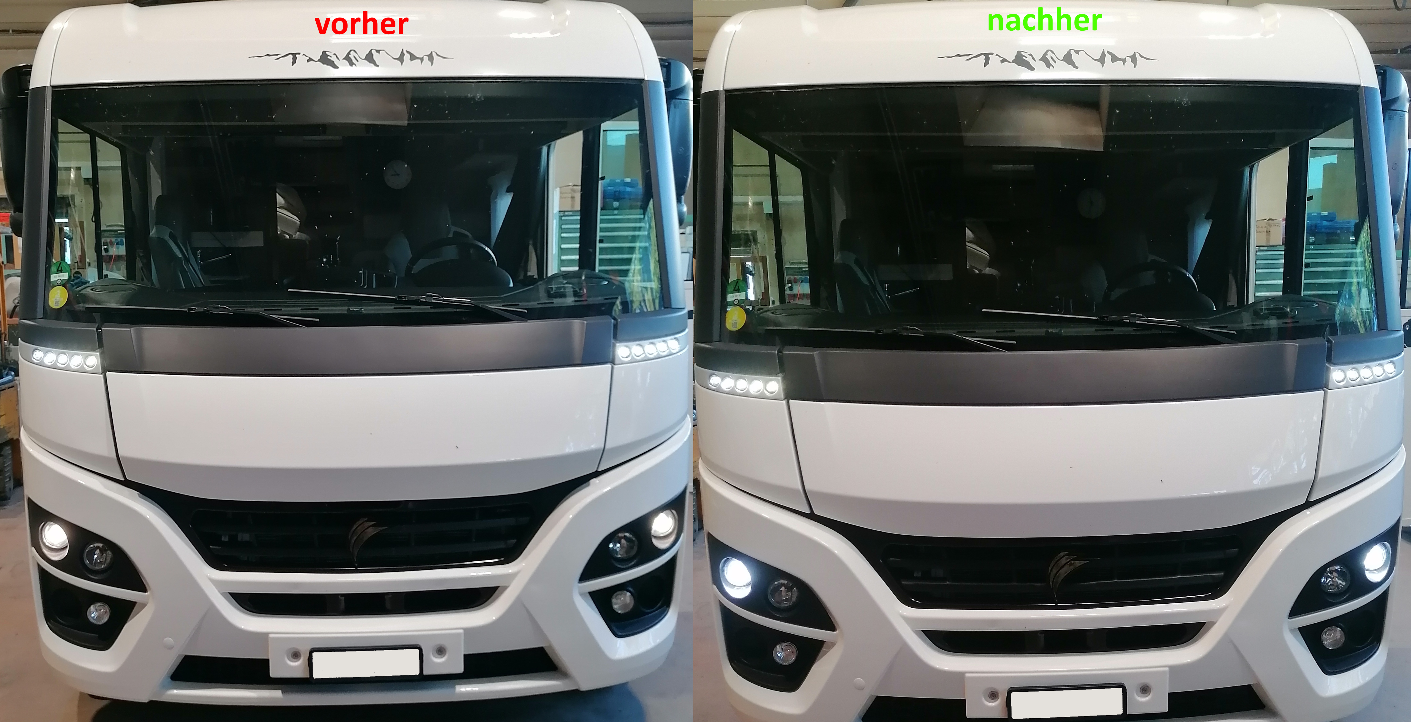 Itineo Umrüstung auf LED Abblendlicht